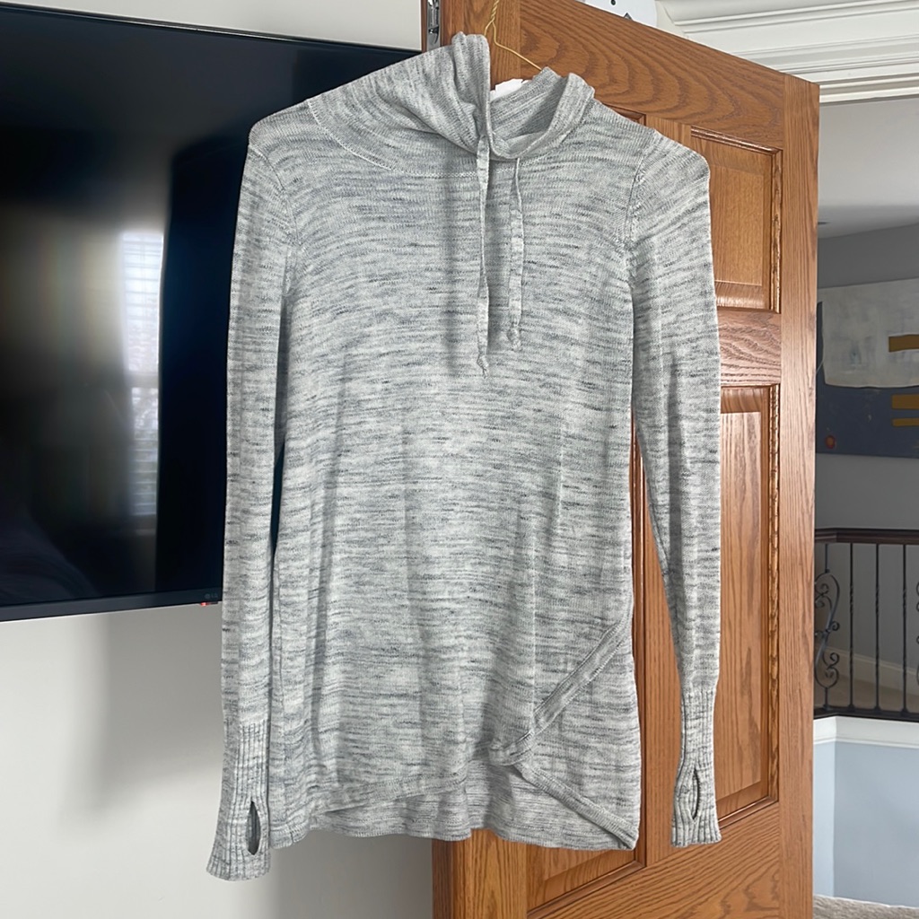 Gray Drawstring Sweater